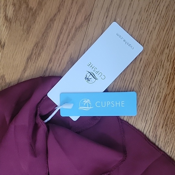 Cupshe Dark Red Maxi Dress, Women's Size Small, New With Tags! - Picture 6 of 9